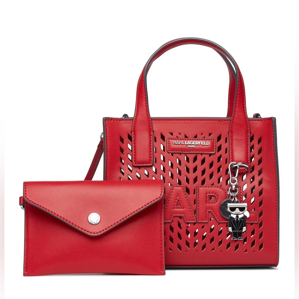 Karl Lagerfeld Nouveau Perforated Small Tote